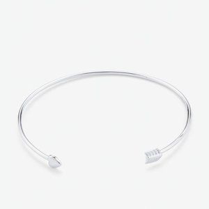 Ted Baker Cupid Arrow Heart Cuff Bracelet Silver Colour